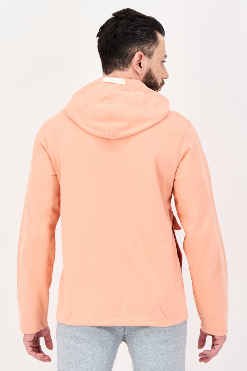 Nike Men Sportswear Fit Long Sleeve Outdoor Hoodie, Light Orange - Image 3